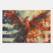 250th Bison Eagle Flag Decoupage  ラッピングペーパーシート (正面3)