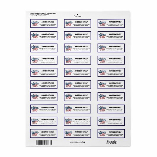 250th  Celebration Label ラベル (フルシート)