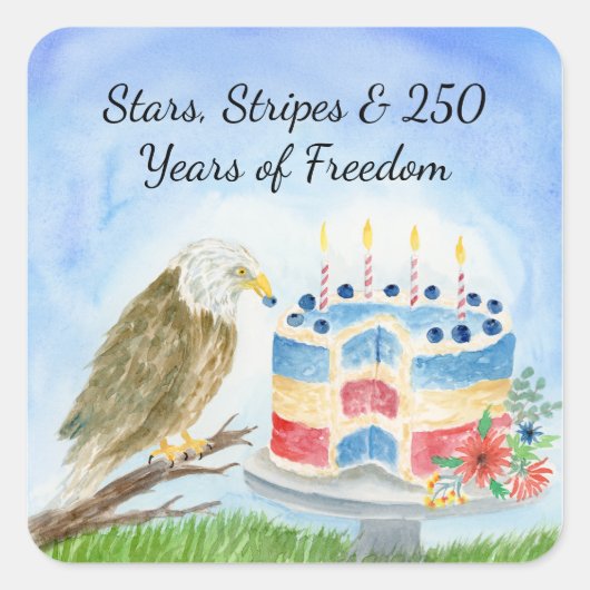 250th Independence Day スクエアシール (正面)