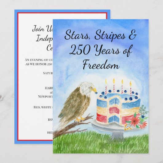 250th Independence Day 招待状 (正面/裏面)