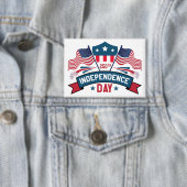 250th Independence Day USA Flags & Fireworks  缶バッジ (インサイチュ)