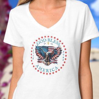 250th US God Bless America Blessed is the Nation Tシャツ