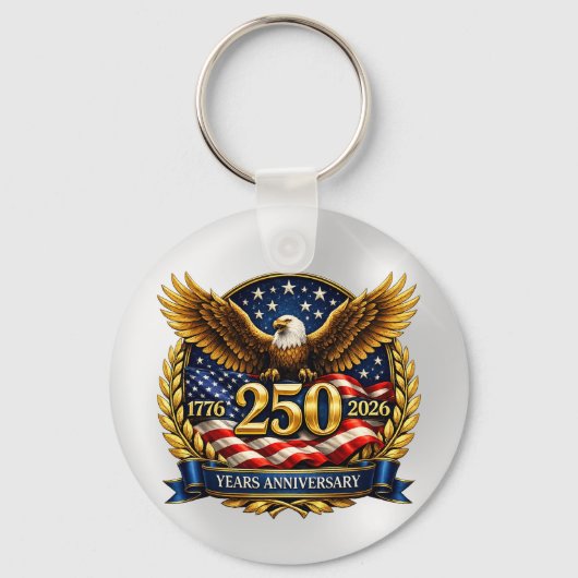 250th USA Anniversary Eagle Emblem キーホルダー (裏面)