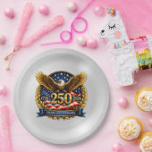 250th USA Anniversary Eagle Emblem  ペーパープレート (パーティー)