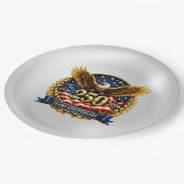250th USA Anniversary Eagle Emblem  ペーパープレート (アングル)