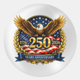 250th USA Anniversary Eagle Emblem  ラウンドシール