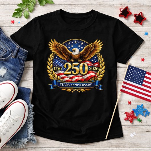 250th USA Anniversary Eagle Emblem Tシャツ