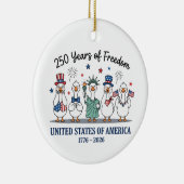 250th year of independence of USA, Patriotic goose セラミックオーナメント (右)