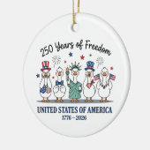 250th year of independence of USA, Patriotic goose セラミックオーナメント (左)