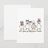 250th Years of Silly Goose Freedom Semiquincentenn サンキューカード (正面/裏面)