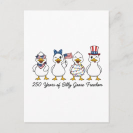 250th Years of Silly Goose Freedom Semiquincentenn シーズンポストカード