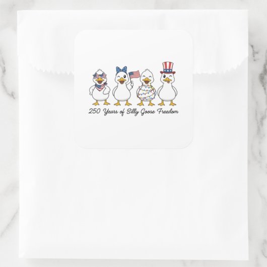 250th Years of Silly Goose Freedom Semiquincentenn スクエアシール (バッグ)