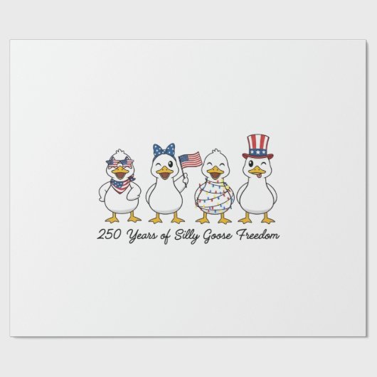 250th Years of Silly Goose Freedom Semiquincentenn ラッピングペーパー (フラット)