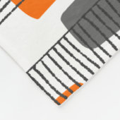 251215 – オレンジとグレー フリースブランケット (角)