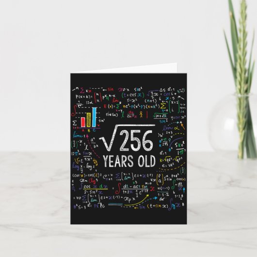 256の平方根 16歳の誕生日 16歳のプレゼント カード (正面)