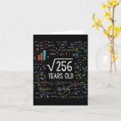 256の平方根 16歳の誕生日 16歳のプレゼント カード (黄色い花)