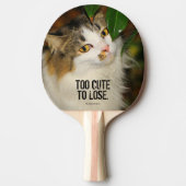 256.お洒落ネコと椿 卓球ラケット (正面)