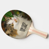 256.お洒落ネコと椿 卓球ラケット (横)