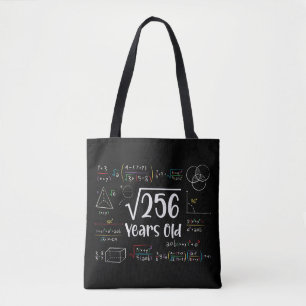 256 16誕生日16歳のギフトの平方根 トートバッグ