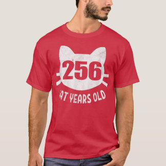 256 Cat Years Old  60th Birthday Gift For Cat Love Tシャツ