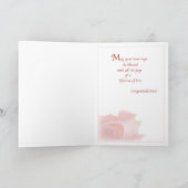 2596 愛は忍耐強い 赤いバラ, ウェディング カード (内部)