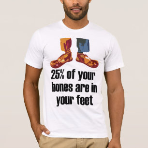 25%の骨が足 Tシャツ