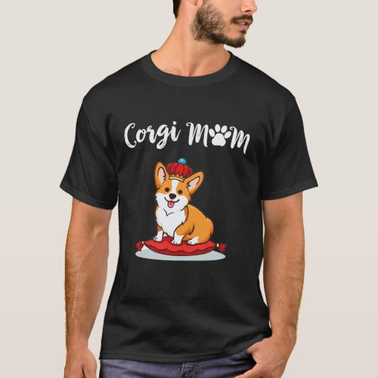 25 コーギーママ コーギー Tシャツ (正面)