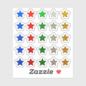 +25 小さな星 | 美しいカラフルなラメ シール (シート)