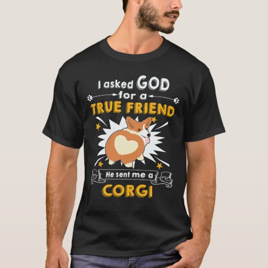 25 彼が私にコーギー犬を送ってくれた Tシャツ (正面)