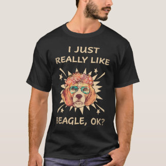 25 私はただビーグルが本当に好き Tシャツ