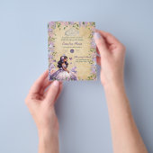 25 紫色ライラックのキンチェアネラドレス フローラル ウィステリア チラシ (手)