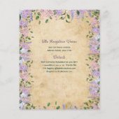 25 紫色ライラックのキンチェアネラドレス フローラル ウィステリア チラシ (裏面)