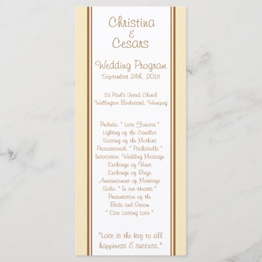 25 4時間365日の結婚式 プログラムジャスト得ル結婚した・カップル プログラム (正面)