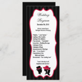 25 4時間365日の結婚式 プログラムフォーマルハットエレガントレトロ プログラム (正面/裏面)