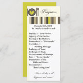 25 4x9結婚式 プログラムの結婚中国ディナープレート プログラム (正面/裏面)