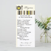 25 4x9結婚式 プログラムの結婚中国ディナープレート プログラム (スタンド正面)