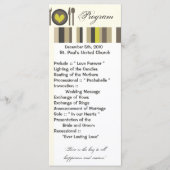 25 4x9結婚式 プログラムの結婚中国ディナープレート プログラム (正面)