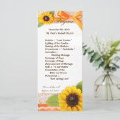 25 4x9結婚式 プログラムひまわり素朴国 プログラム (スタンド正面)