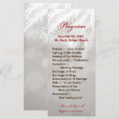 25 4x9結婚式 プログラムウィンターホワイトパインツリーの必要性 プログラム (正面/裏面)