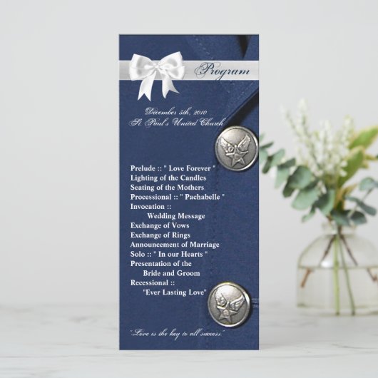 25 4x9結婚式 プログラムエアフォースクラスAユニフォーム プログラム (スタンド正面)