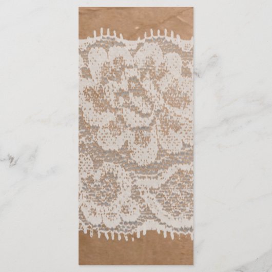 25 4x9結婚式 プログラムクラフト紙バッグレースバーラップ プログラム (裏面)