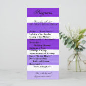 25 4x9結婚式 プログラムグラデーションストライプ紫色の線 プログラム (スタンド正面)