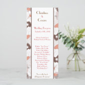 25 4x9結婚式 プログラムコーラルピンクブラウンフローラフロー プログラム (スタンド正面)