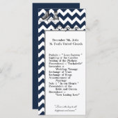 25 4x9結婚式 プログラムシェブロンストライプジグザグプリン プログラム (正面/裏面)