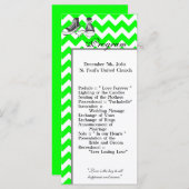 25 4x9結婚式 プログラムシェブロンストライプジグザグプリン プログラム (正面/裏面)