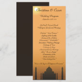 25 4x9結婚式 プログラムタージマハルサンセットオレンジイェル プログラム (正面/裏面)