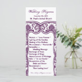 25 4x9結婚式 プログラムダマスクレースプリントパターン プログラム (スタンド正面)