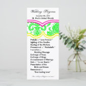 25 4x9結婚式 プログラムダマスクレースプリントパターン プログラム (スタンド正面)