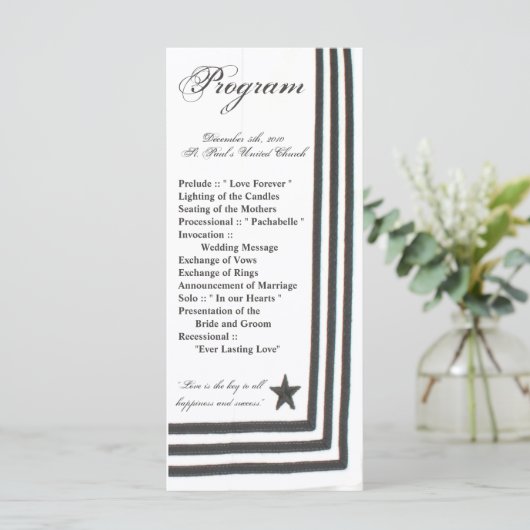 25 4x9結婚式 プログラムネイビーサマードレスホワイトUn プログラム (スタンド正面)