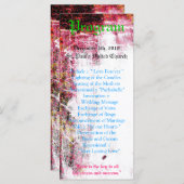 25 4x9結婚式 プログラムネオングランジスクラッチカラー プログラム (正面/裏面)